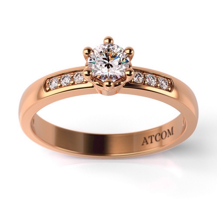 Годежен пръстен от розово злато Virgilius