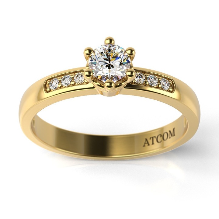 Пръстен от жълто злато Virgilius, Годежен