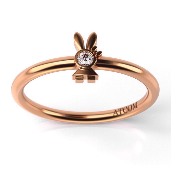 Годежен пръстен от розово злато Welian