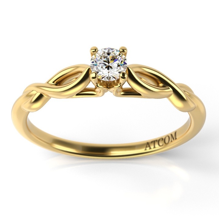 Годежен пръстен от жълто злато модел Laurel