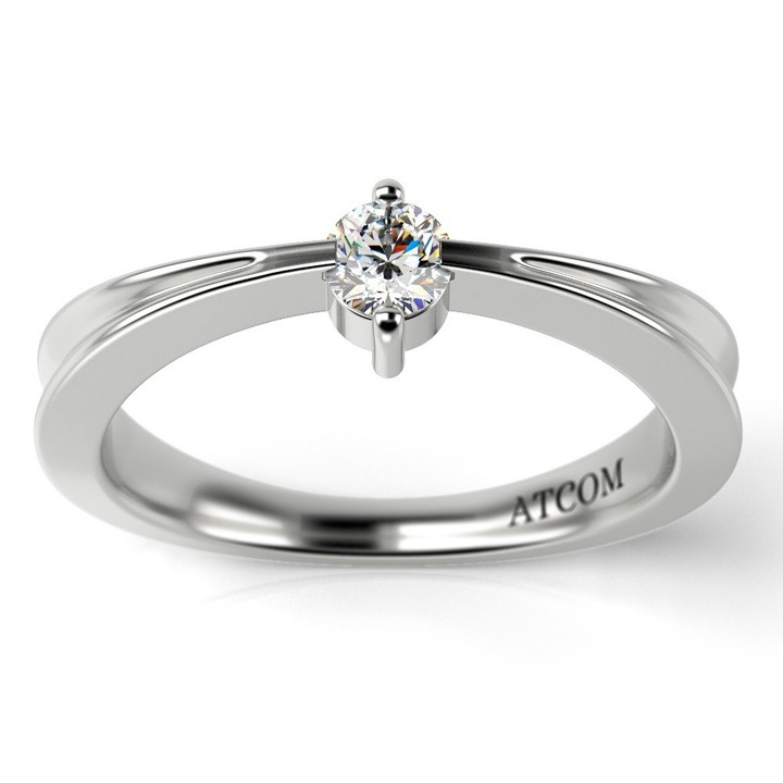 Годежен пръстен от бяло злато ATCOM