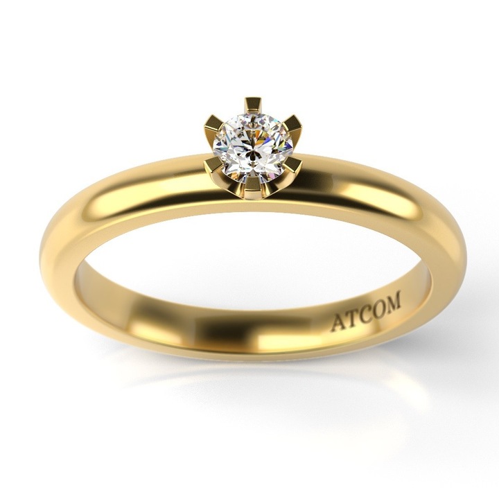 Годежен пръстен Катрин от жълто злато