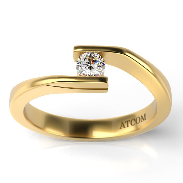 Годежен пръстен от жълто злато модел Tarazet