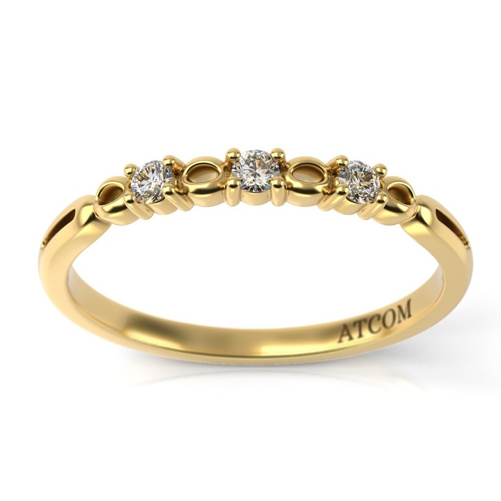 Годежен пръстен от жълто злато модел Annelisse