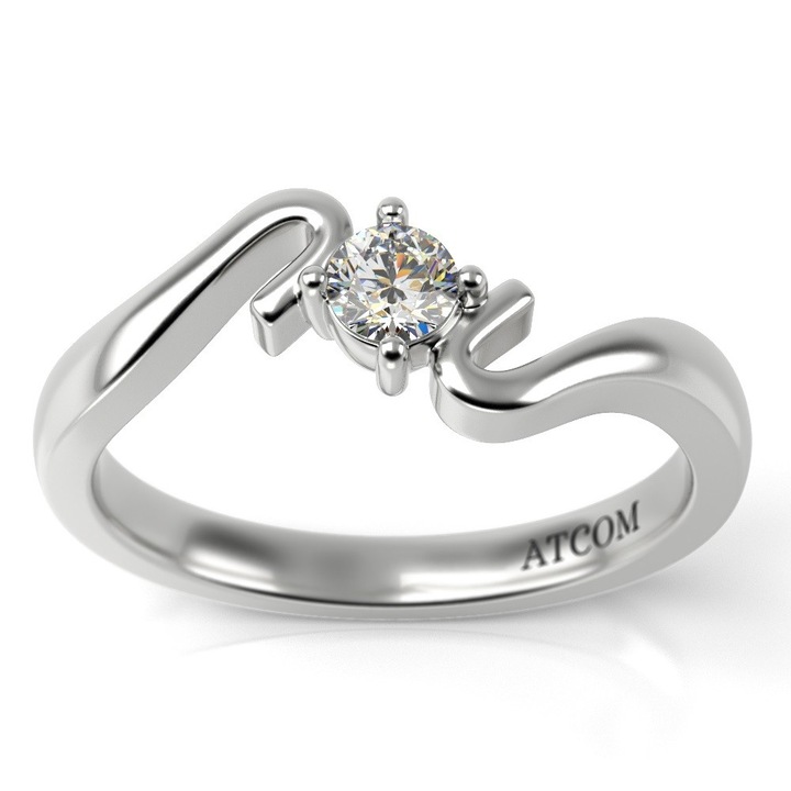 Годежен пръстен от бяло злато модел Giulia