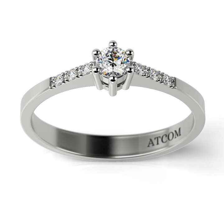 Годежен пръстен от бяло злато модел Magelanush