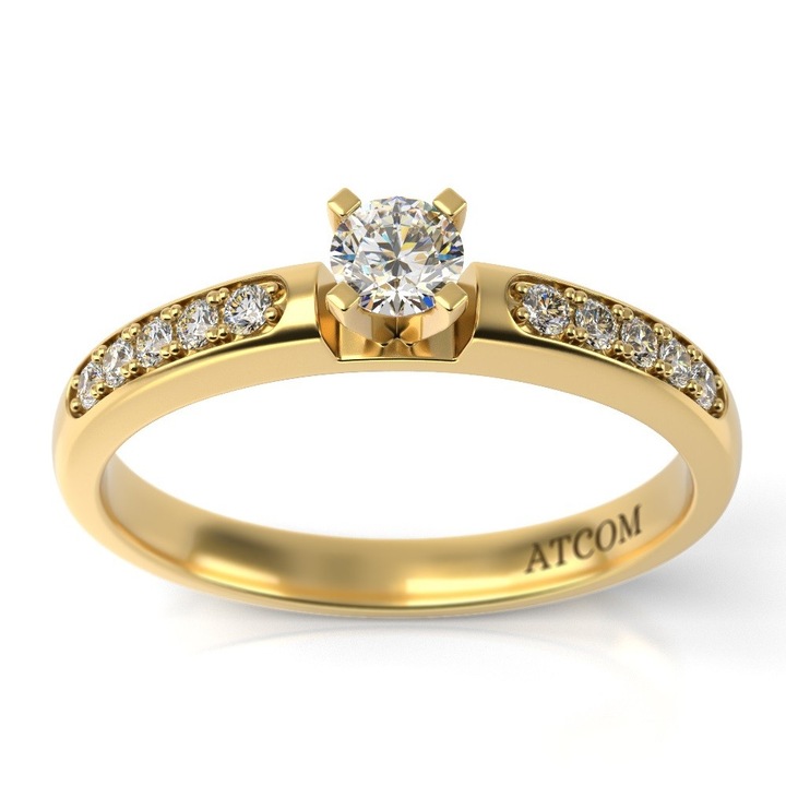 Годежен пръстен от жълто злато Cronos модел