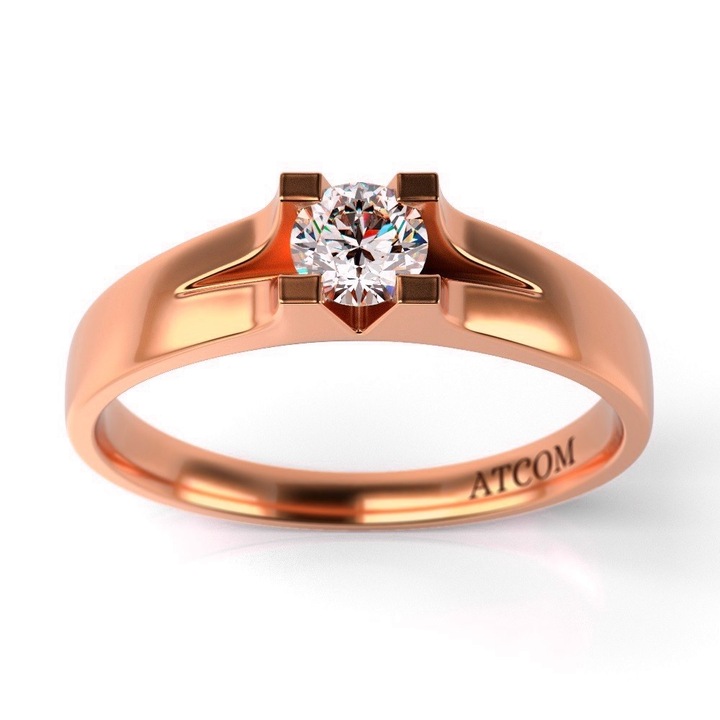 Годежен пръстен Kaleb от розово злато