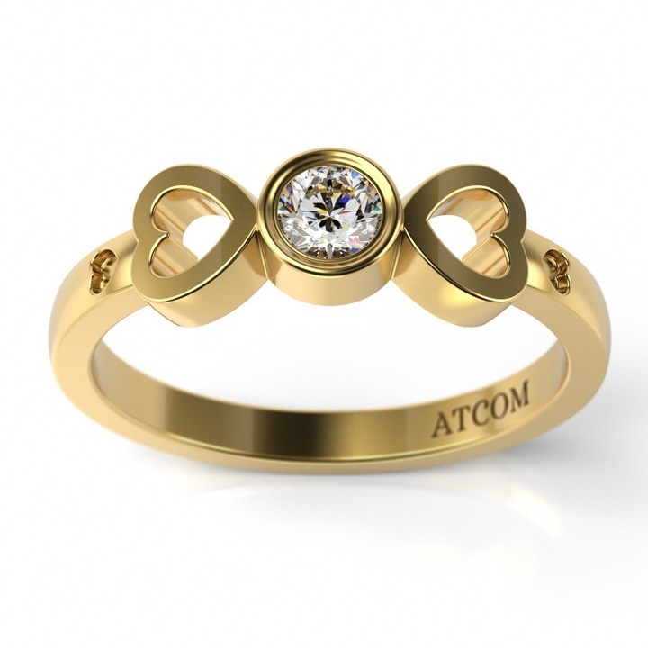 Годежен пръстен от жълто злато модел Charles