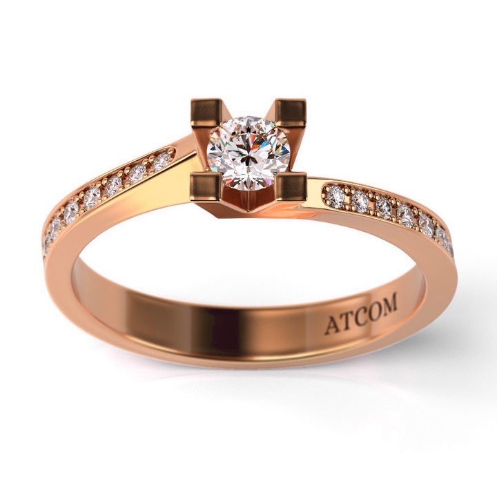 Годежен пръстен от розово злато Miruna