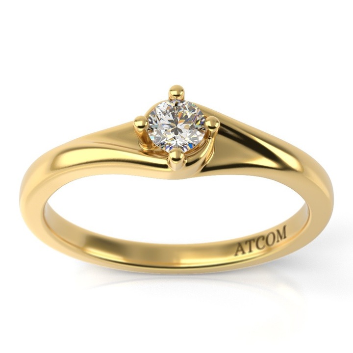 Пръстен от жълто злато модел Alfrida, Годежен