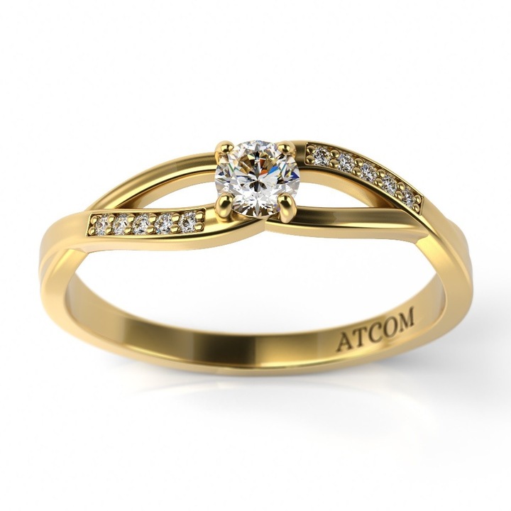 Модел Robert годежен пръстен от жълто злато