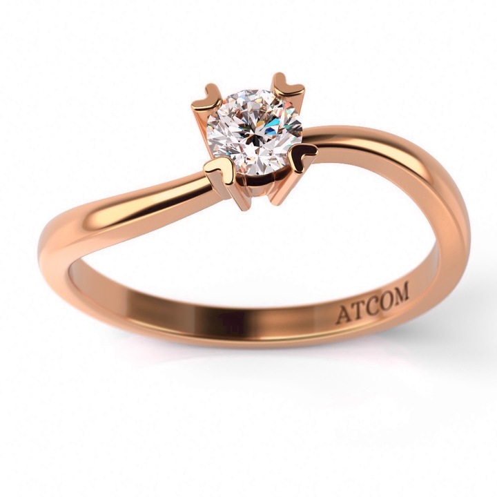 Годежен пръстен Haleba модел розово злато