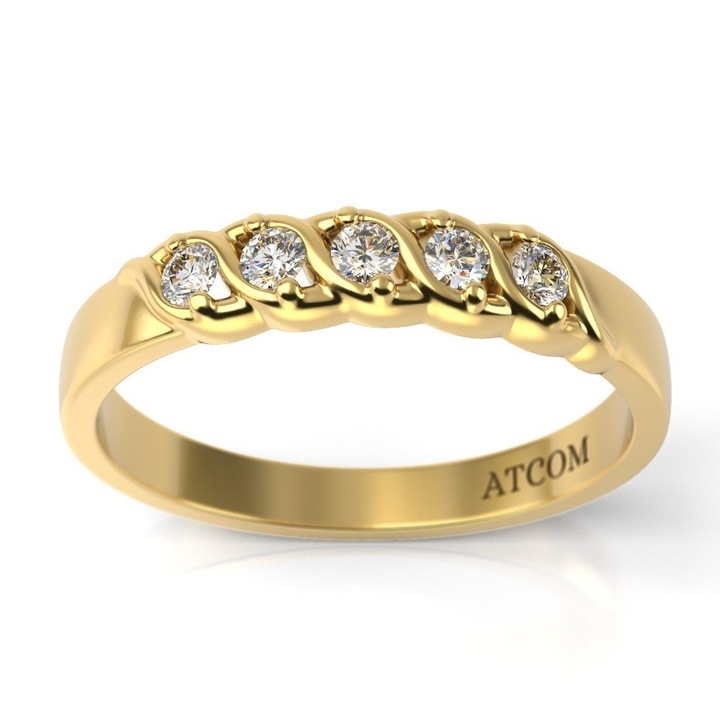 Годежен пръстен от жълто злато модел Ален