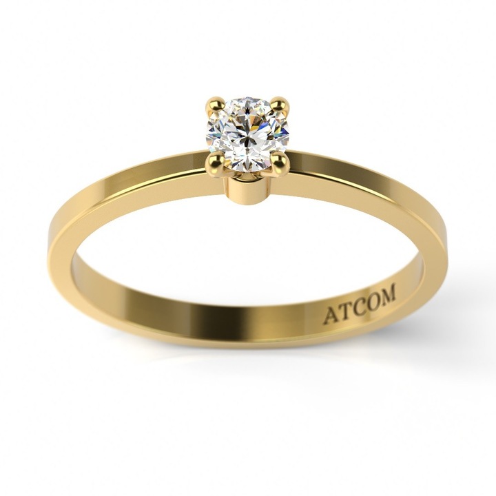 Годежен пръстен от жълто злато модел Мира