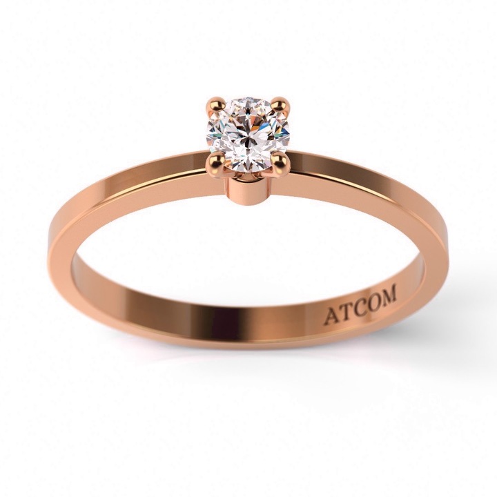 Дамски пръстен от розово злато модел Мira