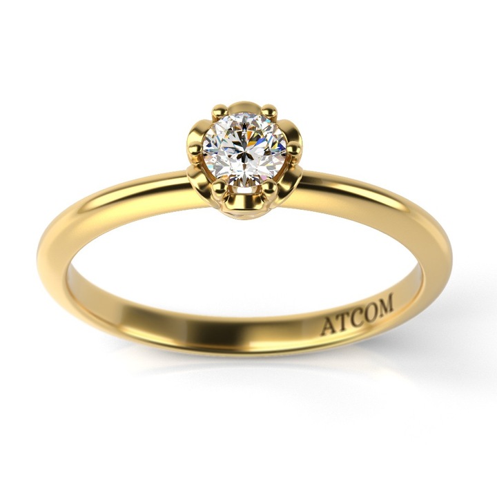 Годежен пръстен от жълто злато модел Ulise