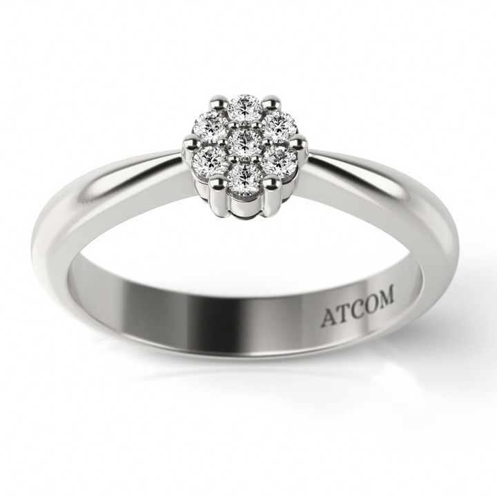 Годежен пръстен ATCOM Ахил, Бяло злато