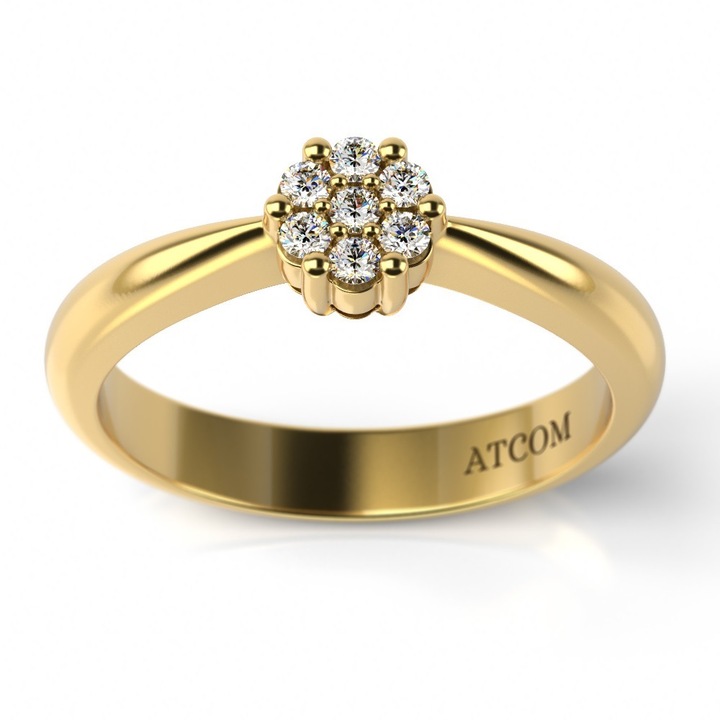 Годежен пръстен от жълто злато модел Ахил