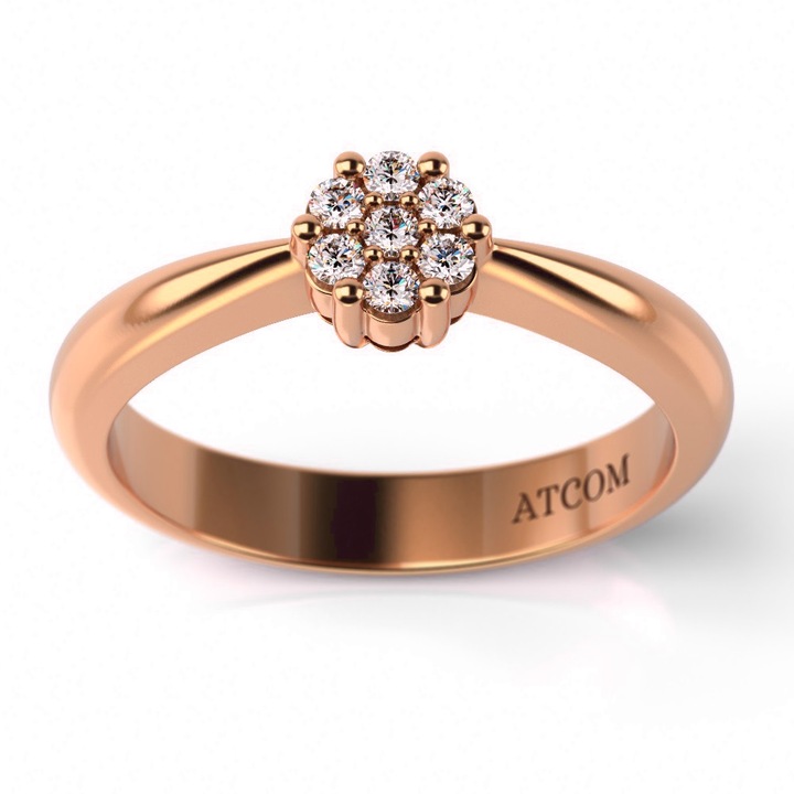 Годежен пръстен от розово злато Achilles