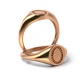 Inel din aur roz model Bile