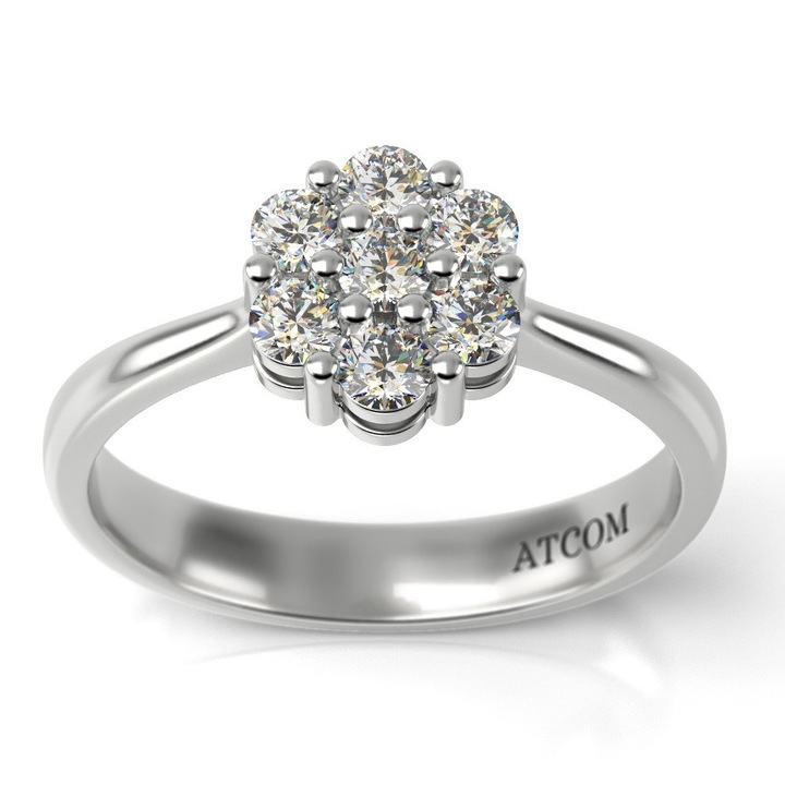 Модел Genevieve годежен пръстен от бяло злато