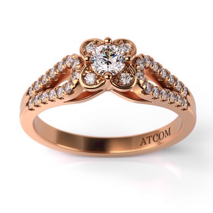 Годежен пръстен от розово злато модел Grigor