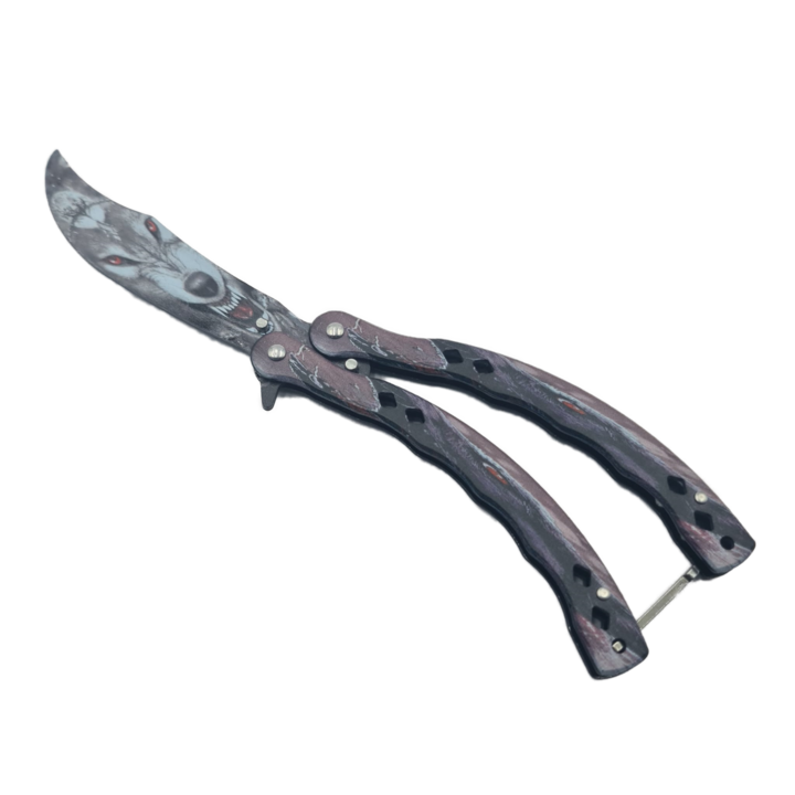 Cutit Fluture Fara Tais, Curbat, Model Lup, 24 cm, Dalimag