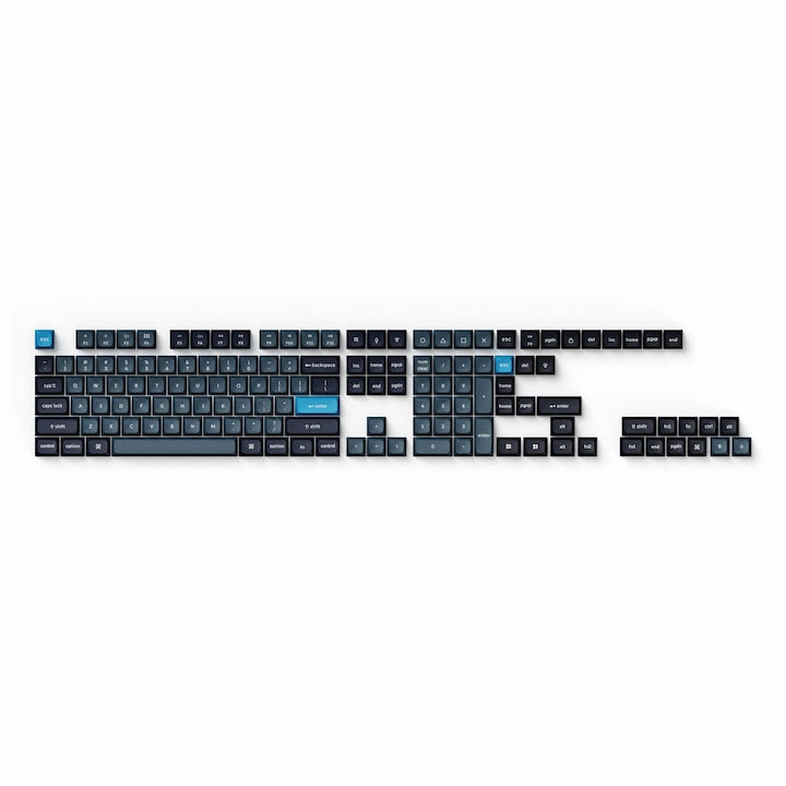 Tastatura gaming LED DSJ K500, iluminare alba, anti-ghosting, albastra, 43x12,7cm, set