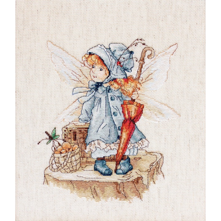 Keresztöltéses hímzőkészlet, Tündér, 18x20,5 cm