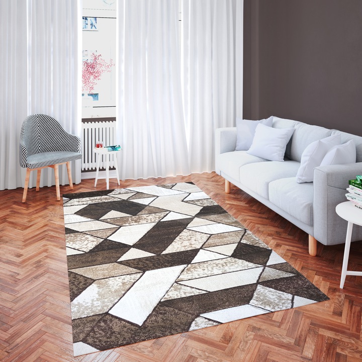 Килим Poiana 21, модел 5030A Mink Brown, 80 см x 150 см