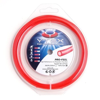 Racordaj YTEX PRO-FEEL FLUO, rosu, 16/1.27mm, set 12m Racordaj YTEX PRO-FEEL FLUO, rosu, 16/1.27mm, set 12m