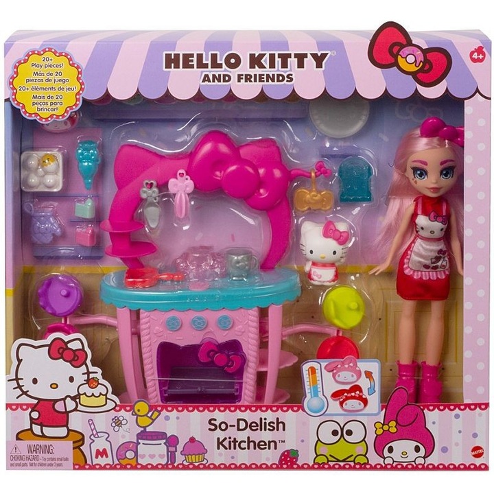 Szett Hello Kitty Mattel cukrászda + baba, 25 rész