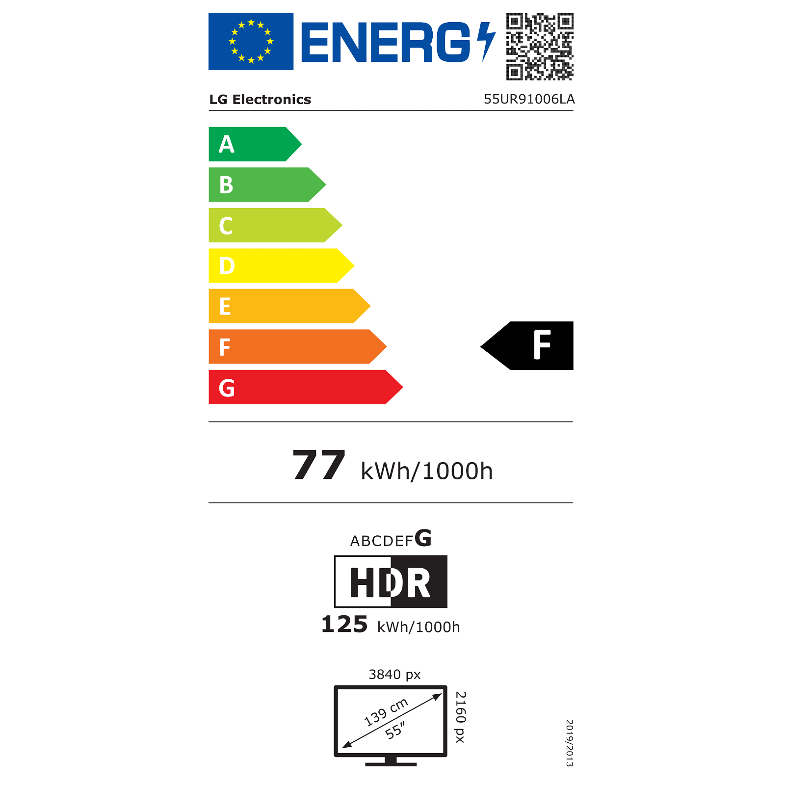 Televizor LED Smart LG 55UR91003LA, Ultra HD 4K, HDR, 139cm, Clasa F, Gri