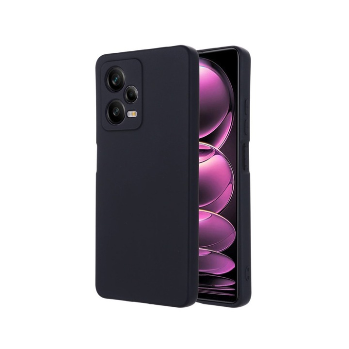 Husa telefon, Silicon, Pentru Xiaomi Redmi Note 12 5G, Negru