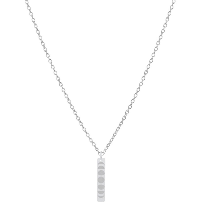 Lant cu pandantiv Fazele Lunii din Argint 925, reglabil 47-50 cm, pentru barbati