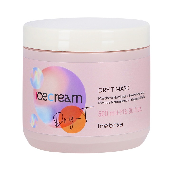 Inebrya Ice Cream Dry-T Dry-T Mask masca hidratanta pentru par uscat si fragil 500 ml