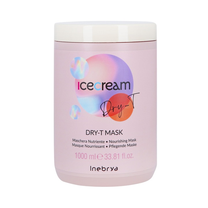 Inebrya Ice Cream Dry-T Dry-T Mask masca hidratanta pentru par uscat si fragil 1000 ml