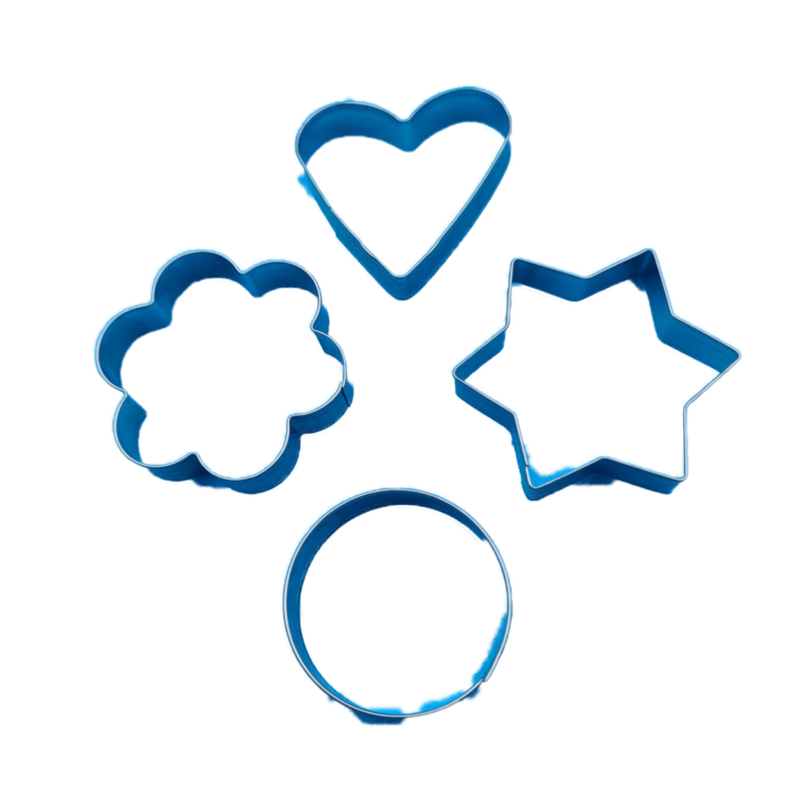 Forme Prajituri, 4 Modele Diferite, 7 cm, Argintiu, Dalimag