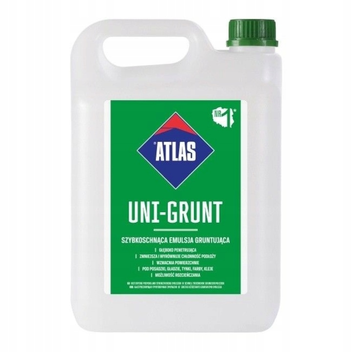Grund cu uscare rapida, Atlas, 5l, Transparent