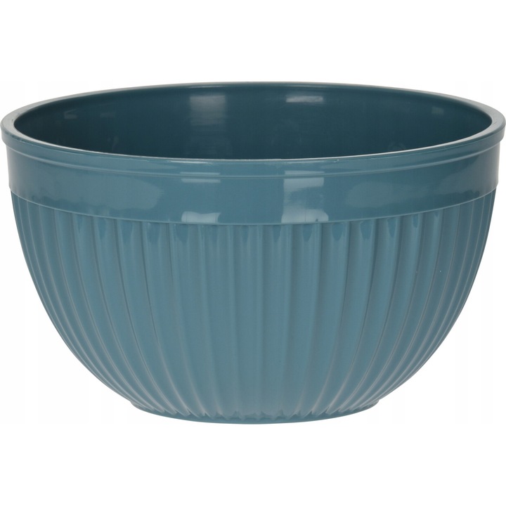 Vas rotund de bucatarie din plastic, Albastru, 2 l