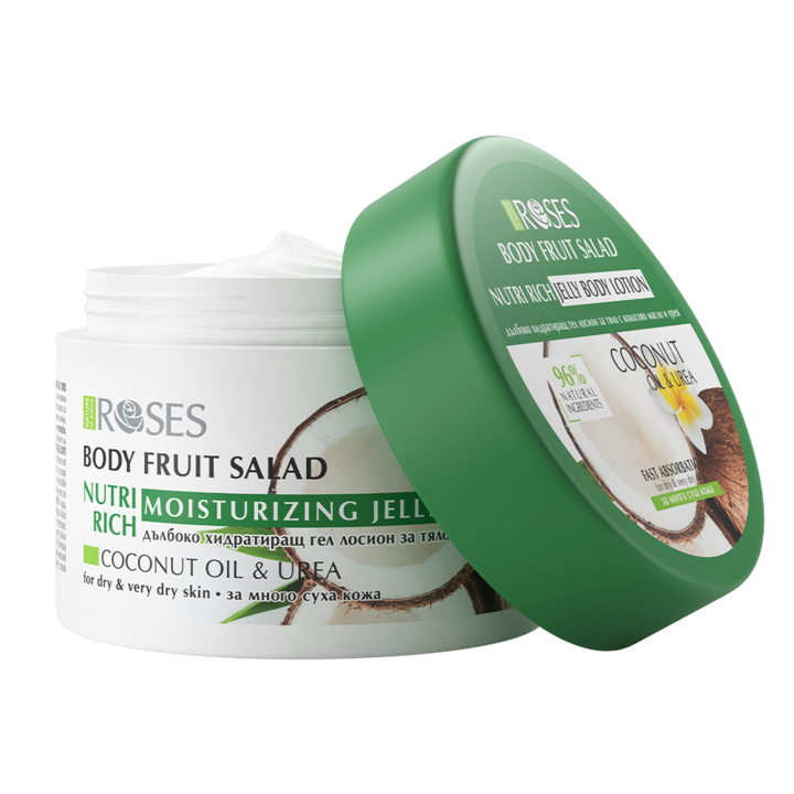 Mélyhidratáló gél testápoló Nature of Agiva, Fruit Salad, 200 ml, Kókuszolaj