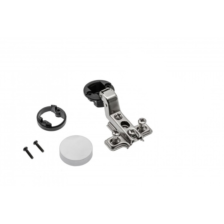 Zsanér keretes üveghez, kerek króm burkolat, rugóval, rácsúsztatható, CIG