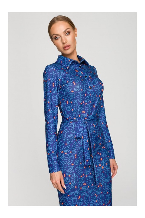 Made of Emotion Női mintás ruha Lu M706 kék, Világoskék