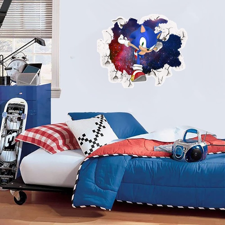 Sticker decorativ cu Sonic, 60 cm, 1115STK