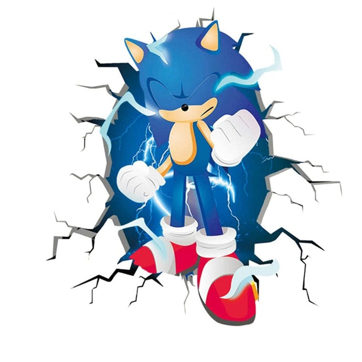 Sticker decorativ cu Sonic, 80 cm, 1119STK