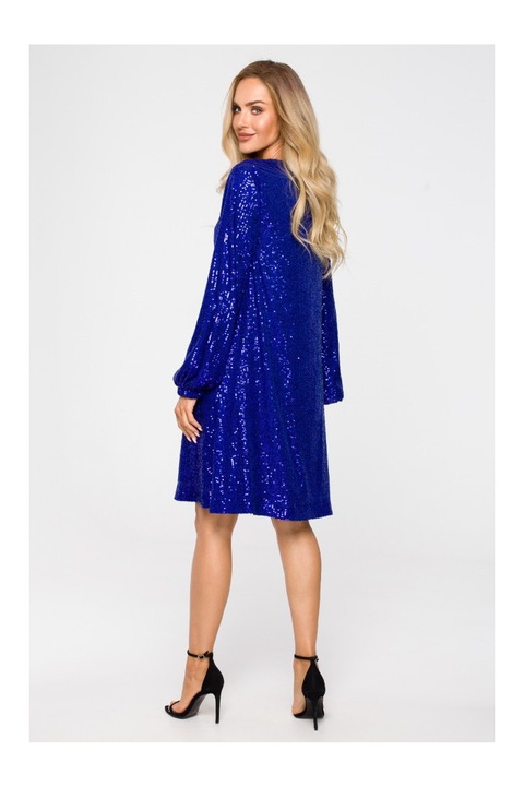 Rochie mini dama, Made of Emotion, Riohn, Albastru inchis, M