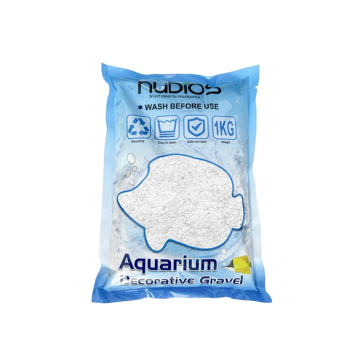Nisip alb decorativ pentru acvariu 1 kg