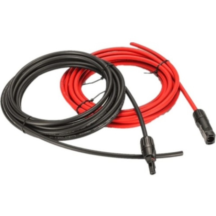 Комплект UV кабели за соларен панел - 6mm² контролер, MC4 конектор, 1.5kw, 32A, червено-черно 2*2m