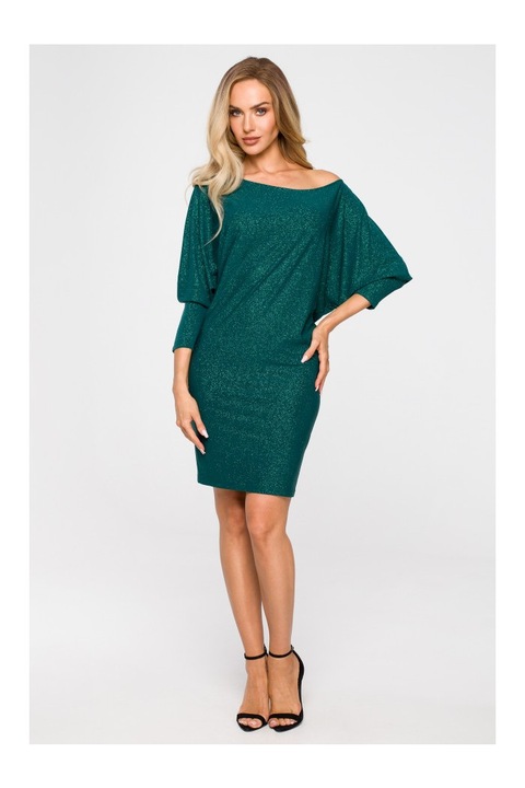 Made of Emotion Női mini ruha Sona M723 smaragd, Zöld